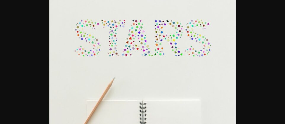 Color Stars Font Poster 5