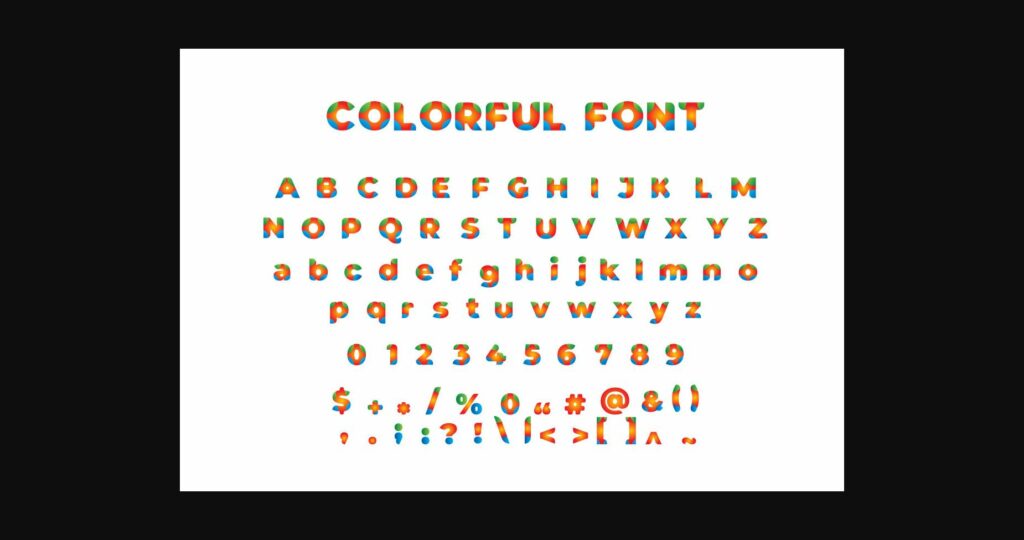 Colorful Font Poster 5