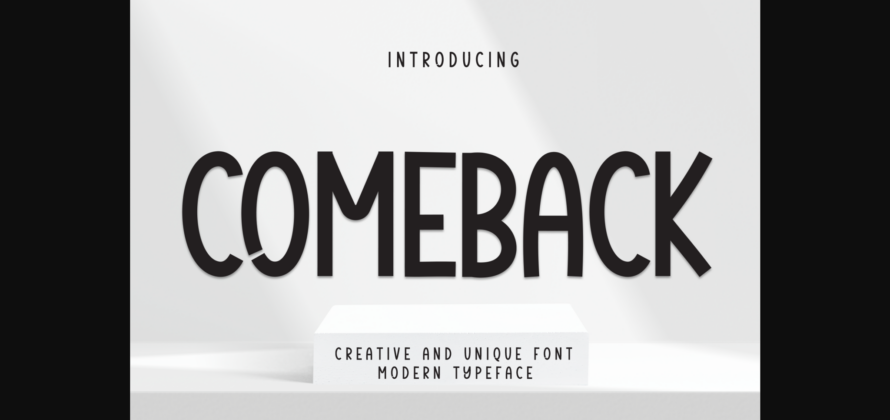 Comeback Font Poster 3