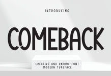 Comeback Font Poster 1
