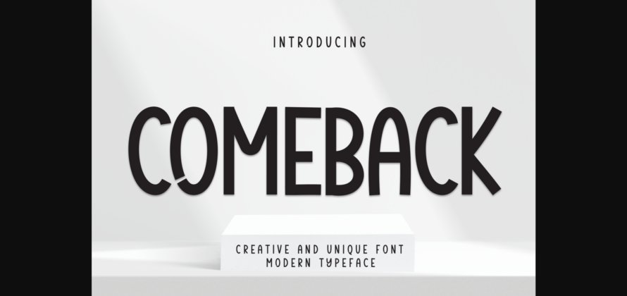 Comeback Font Poster 1