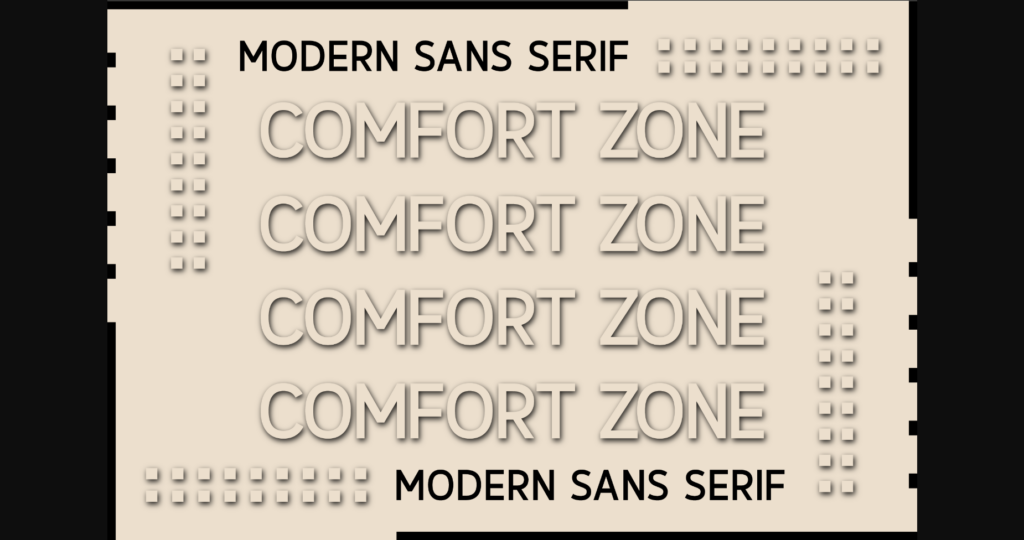 Comfort Zone Font Poster 3