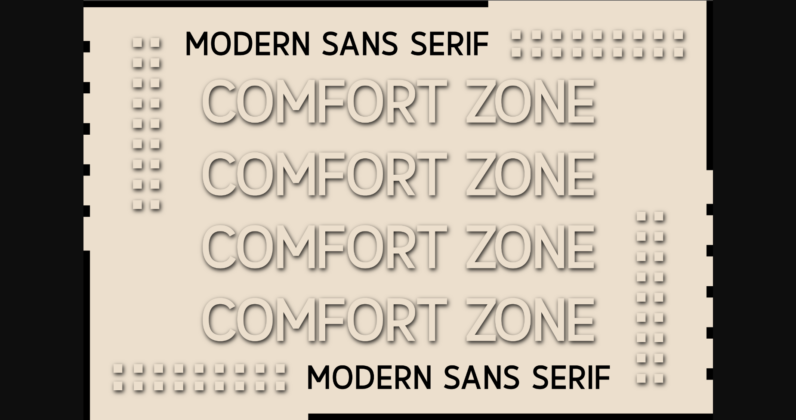 Comfort Zone Font Poster 3