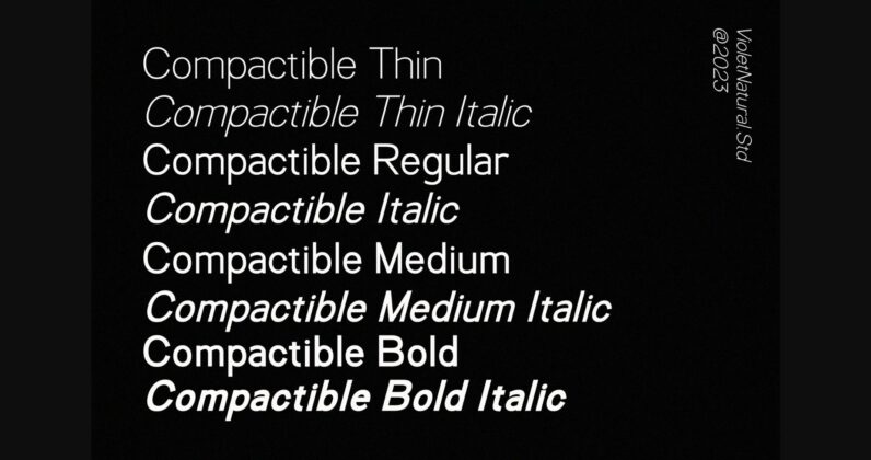 Compactible Font Poster 11