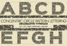 Concentric Circle Pattern Font Poster 1