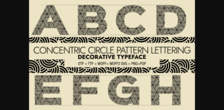 Concentric Circle Pattern Font Poster 1