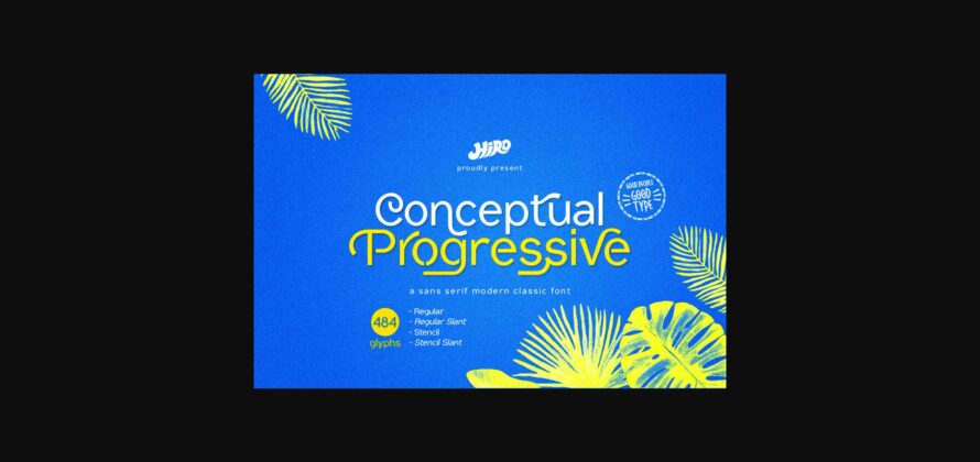 Conceptual Progressive Font Poster 3