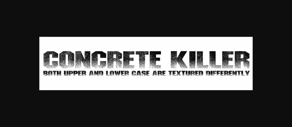 Concrete Killer Font Poster 4