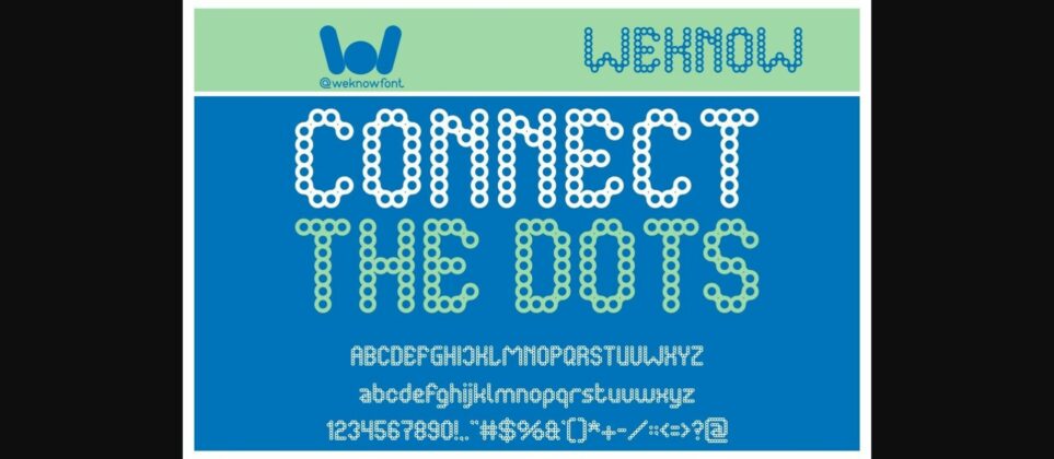 Connect the Dots Font Poster 3