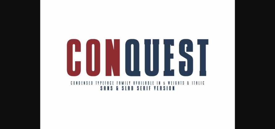 Conquest Sans & Slab Serif Font Poster 3