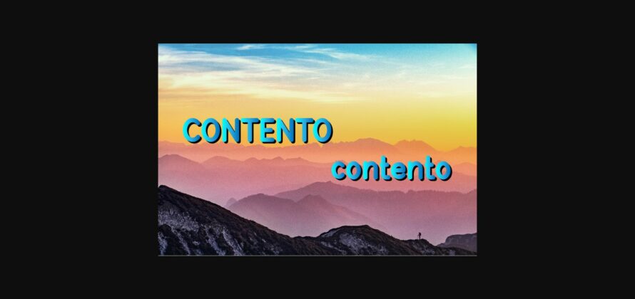 Contento Font Poster 3