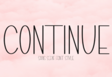 Continue Font Poster 1