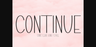 Continue Font Poster 1