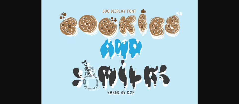 Cookies and Milk Font Poster 3