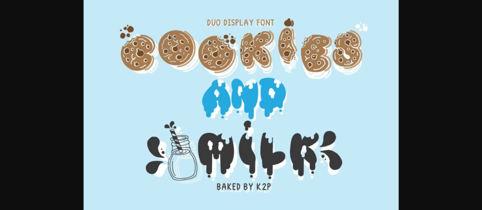 Cookies and Milk Font Poster 1