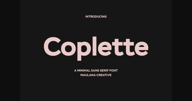 Coplette Font Poster 1