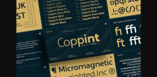 Coppint Font Poster 1