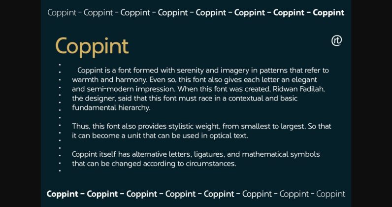 Coppint Font Poster 5