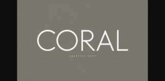 Coral Font Poster 1