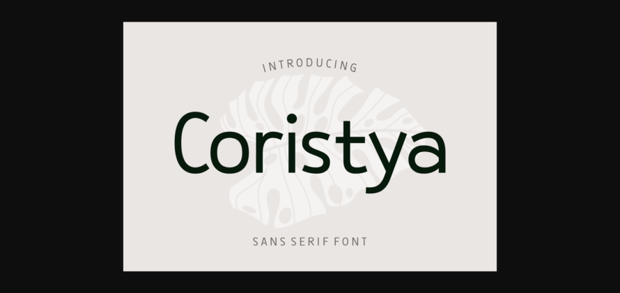 Coristya Font Poster 3