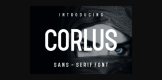 Corlus Font Poster 1