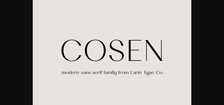 Cosen Font Poster 3
