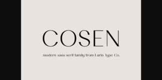 Cosen Font Poster 1