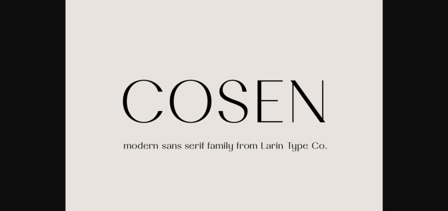 Cosen Font Poster 1