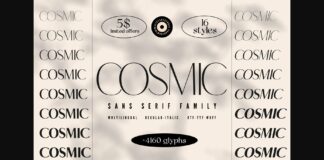 Cosmic Font Poster 1