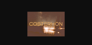 Costerhon Font Poster 1