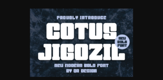 Cotus Jigozil Font Poster 1