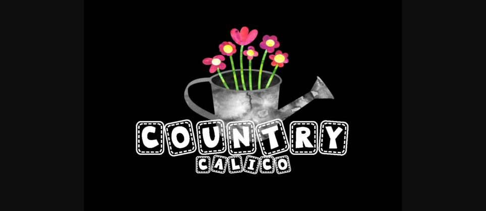 Country Calico Font Poster 3
