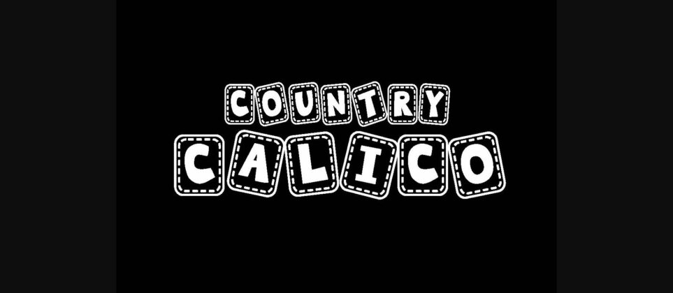 Country Calico Font Poster 5
