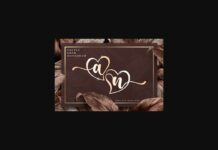 Couple Love Monogram Font Poster 1