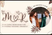 Couple Monogram Font Couple Monogram Font Poster 1