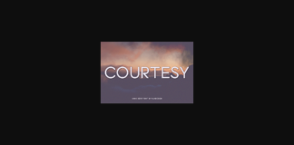 Courtesy Font Poster 1