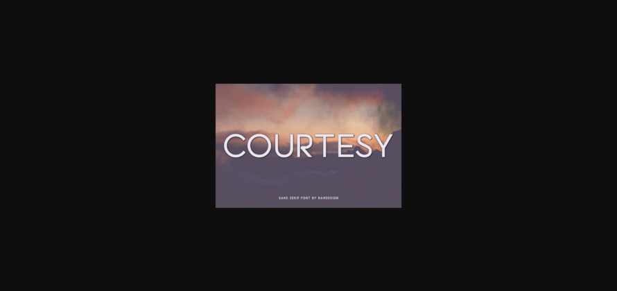 Courtesy Font Poster 1