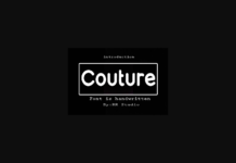 Couture Font Poster 1