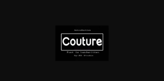 Couture Font Poster 1