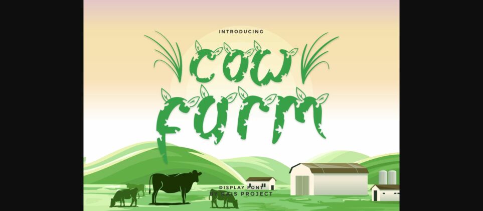 Cow Farm Font Poster 3