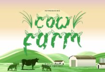 Cow Farm Font Poster 1