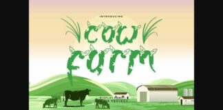 Cow Farm Font Poster 1