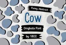 Cow Font Poster 1