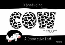 Cow Moo Font Poster 1