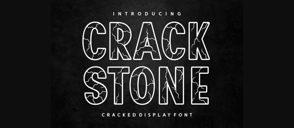 Crack Stone Font Poster 3
