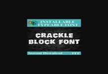 Crackle Block Font Poster 1