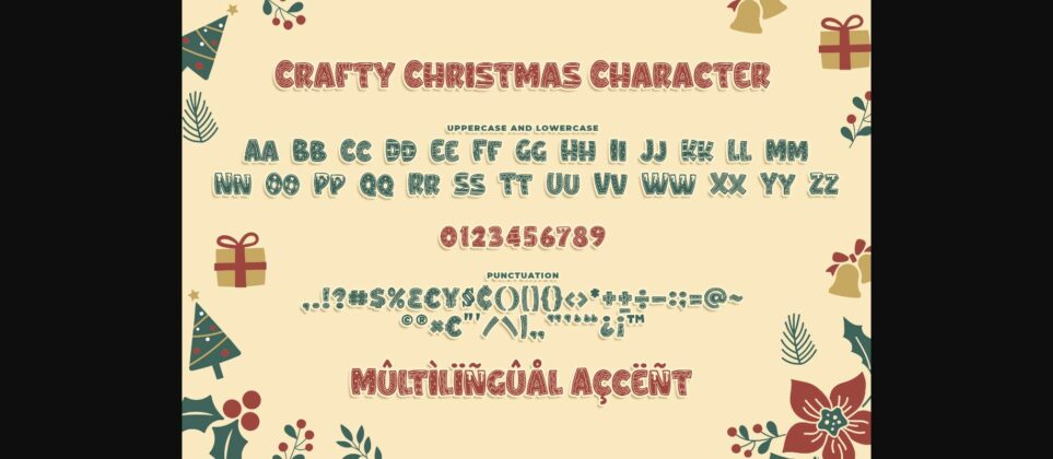 Crafty Christmas Font Poster 7