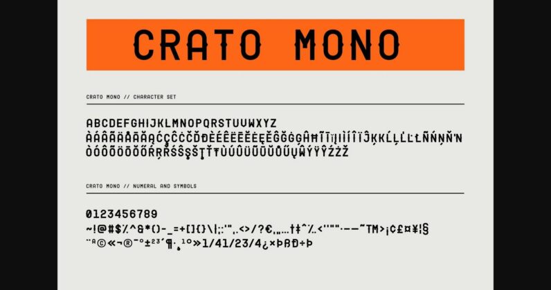 Crato Mono Font Poster 8