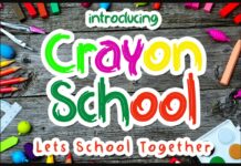 Crayon School Font Poster 1