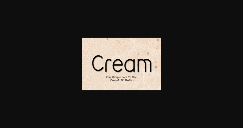 Cream Font Poster 3